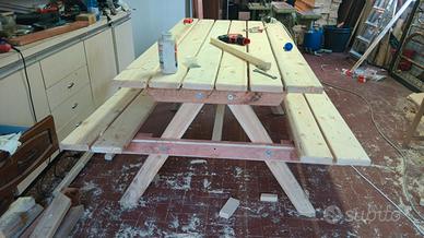 tavolo picnic  in legno pino