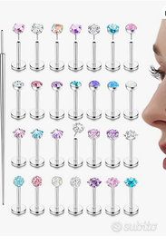 Set 28 Piercing in Acciaio Chirurgico Ipoallergeni