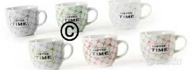 6 pzz. Tazzine da caffè 