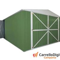 Box acciaio garage lamiera 360x600 verde