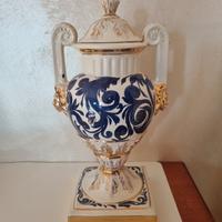 Vaso Stile Impero  Porcellana Blu Cobalto 