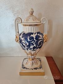 Vaso Stile Impero  Porcellana Blu Cobalto 