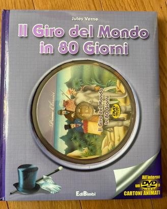 Libro dvd Il giro del mondo  in 80 giorni - Verne
