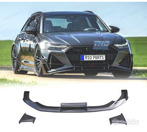 SPOILER LIP AUDI A6 19-24 LOOK RS6 ABT NERO LUCIDO