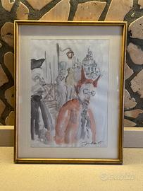 Acquerello, maschere di Venezia