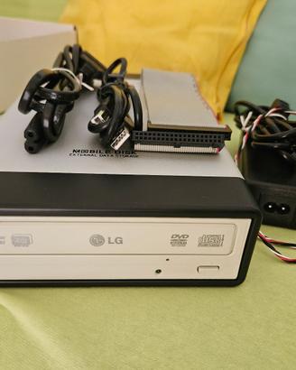Case USB in alluminio 5,25" + masterizzatorre LG