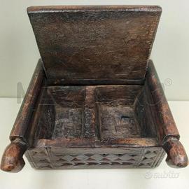 PORTA SPEZIE LEGNO ETNICO 2 SCOMPARTI