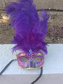 maschera veneziana viola 