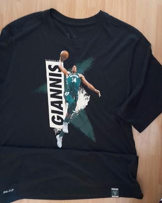 Maglietta Nike nera Giannis Antetokounmpo Milwauke