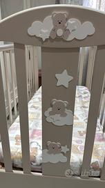 Culla rosa per bambina con orsetti