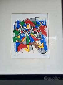 Ugo Nespolo serigrafia firmata