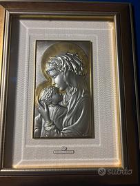 Madonna con bambino in argento