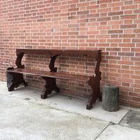 ANTICO BANCO DA CHIESA EPOCA 800 PANCA ABETE BANCO