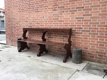 ANTICO BANCO DA CHIESA EPOCA 800 PANCA ABETE BANCO