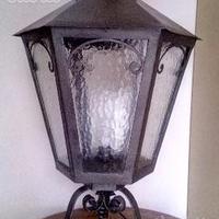Lanterna lampione in ferro pieno forgiato a mano