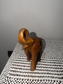 Elefante Portafortuna in Legno Intagliato