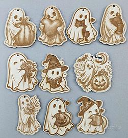 10 decorazioni con fantasmi, addobbo Halloween