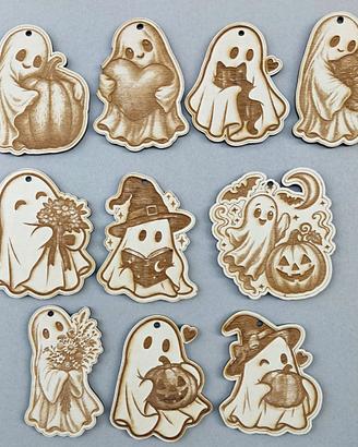 10 decorazioni con fantasmi, addobbo Halloween
