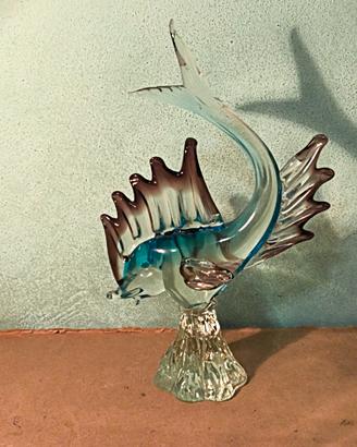 scultura in vetro artistico stile murano:Pesce 