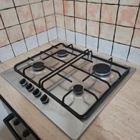 piano cottura  a gas in acciaio