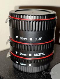 Kit 3 Tubi di prolunga per Canon EOS  EF-S 