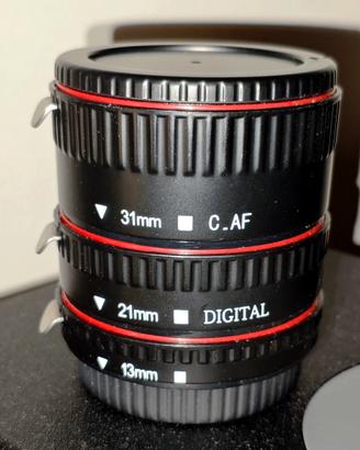 Kit 3 Tubi di prolunga per Canon EOS  EF-S 