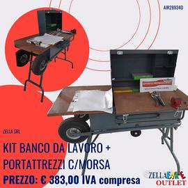 KIT BANCO DA LAVORO + PORTA ATTREZZI CON MORSA