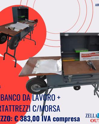 KIT BANCO DA LAVORO + PORTA ATTREZZI CON MORSA
