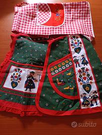 GREMBIULINI/Vintage Cotone-tirolesi- ricami NUOVI