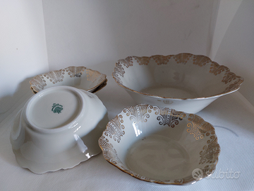 Zuppiera e 4 ciotole ceramica bavarese 67