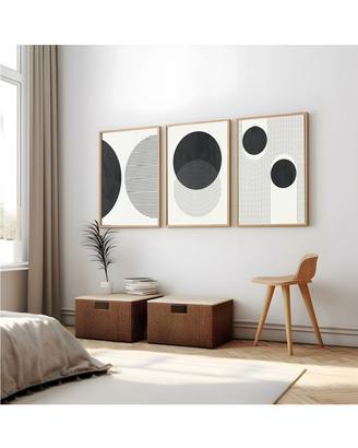 Set 3 A3 Poster in Stile Moderno-  semza cornice