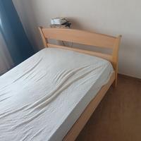 Letto una piazza e mezzo con rete e materasso