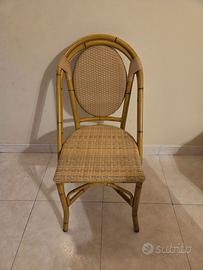 Sedie in alluminio finto bamboo per ristorante