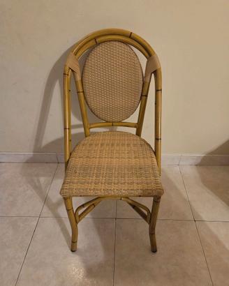 Sedie in alluminio finto bamboo per ristorante