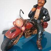 Grande Motociclista vintage Harley Davidson
