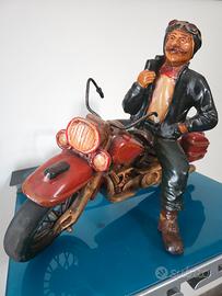 Grande Motociclista vintage Harley Davidson