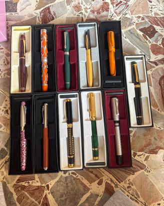 Lotto elegante penne stilografiche da collezione
