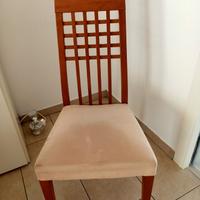 sedia calligaris ciliegio e panna