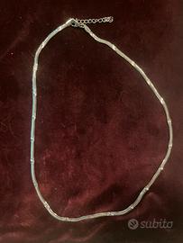 Collana maglia piatta con stelline