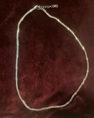 Collana maglia piatta con stelline
