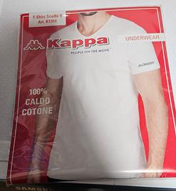 Kappa T-Shirt Scollo V Caldo Cotone Uomo