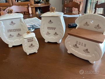 Servizio zucchero caffe sale e sale fino