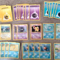 Card Pokemon set base comuni (Elettro/Psico/Acqua)