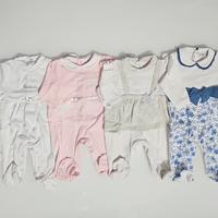 Set 4 Tutine Neonata 0-3 Mesi Eleganti in Cotone 