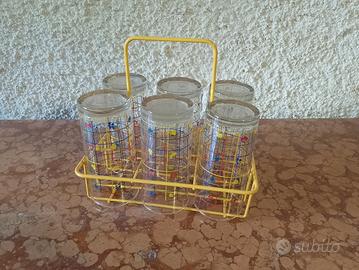 Simpatico cesto con bicchieri 
