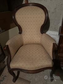 Poltrona antica stile Luigi Filippo