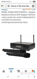 Dual microfoni wireless stereo con centralina