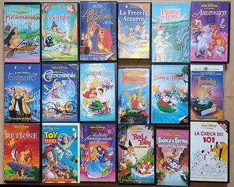 Lotto di 27 videocassette VHS Disney