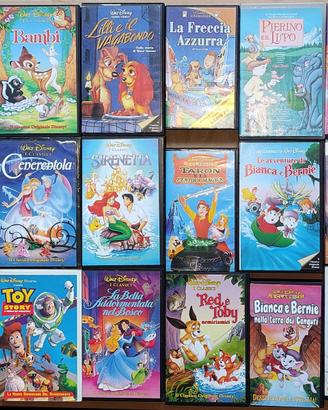 Lotto di 27 videocassette VHS Disney