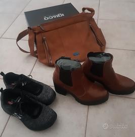 scarpe (n° 36) e borsa di marca